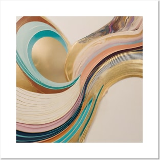 Abstract retro waves Posters and Art